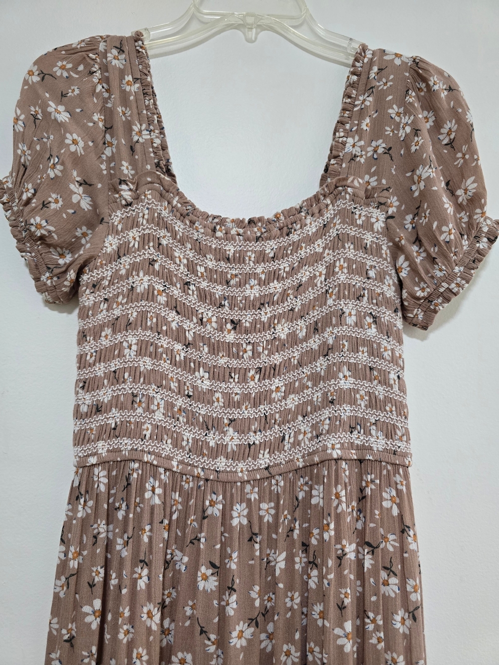 Storia Floral Smocked Bodice Maxi Dress Cottagecore Boho Sundress Size Medium - Picture 5 of 8